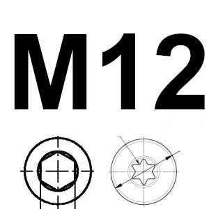 M12 Schrauben und Muttern