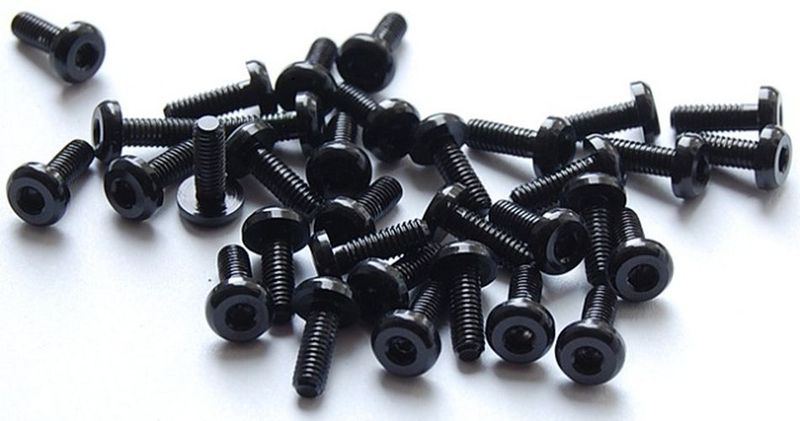 FTC Aluminium Schraube M3x10 mm schwarz Linsenkopf ISO7380