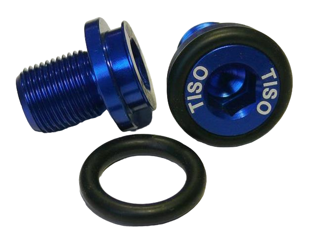 TISO Paar Kurbel Schrauben M14  blau