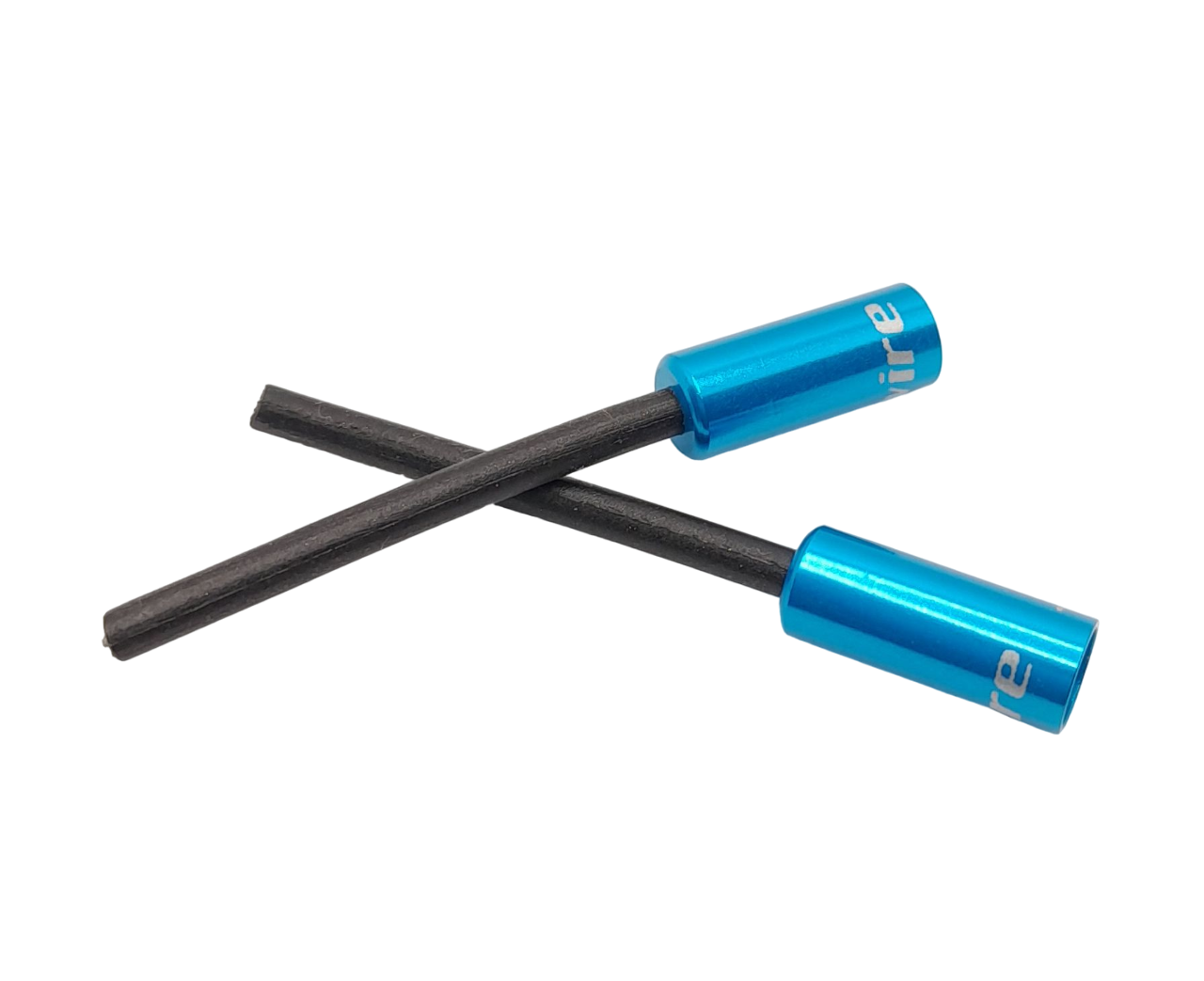 2 Stück Jagwire Endkappen Nosed für Bremszug Außenhülle Ø 5mm Alu Blau