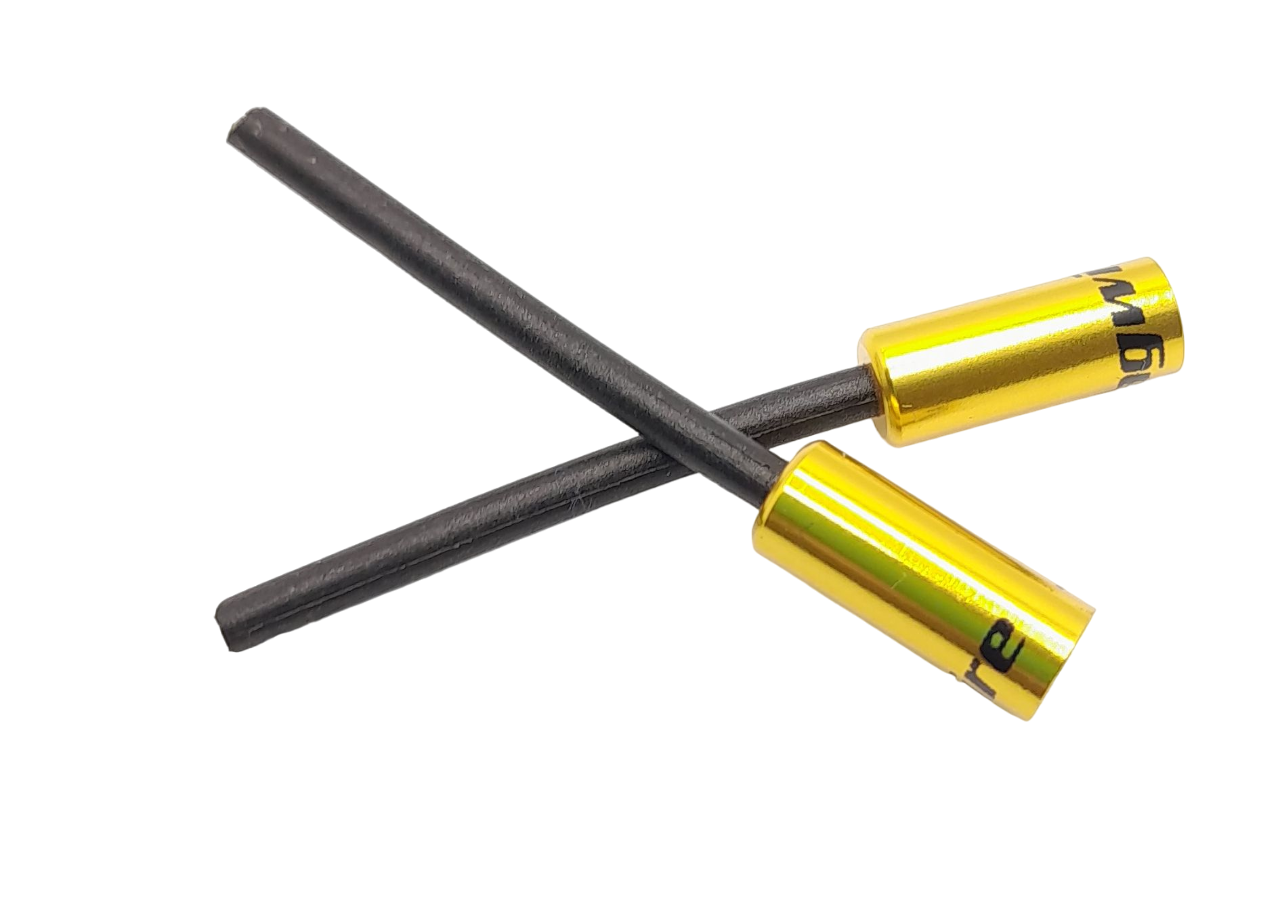 2 Stück Jagwire Endkappen Nosed für Bremszug Außenhülle Ø 5mm Alu Golden