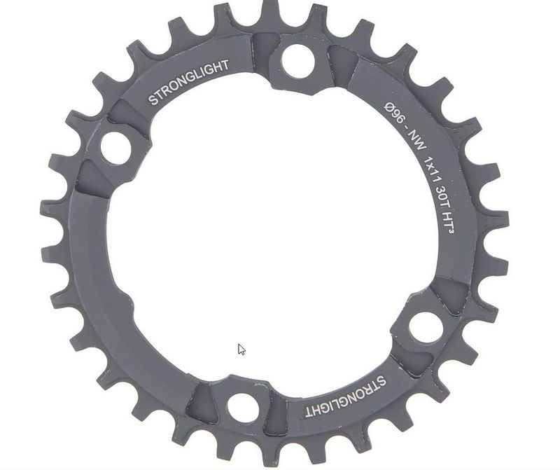 STRONGLIGHT MTB-Kettenblatt HT3,  11-fach, 96 mm LK, Al 7075 T6, für Shimano XT M9000 / 9020 30 Z