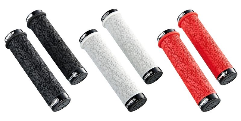 SRAM Lenkergriff-Set Silikon mit Klemmen und Cap Weiß