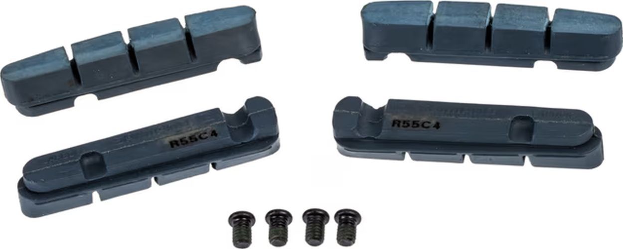 2 Paar Shimano Bremsgummis R55C4 Dura-Ace, Ultegra, 105 für Carbonfelgen