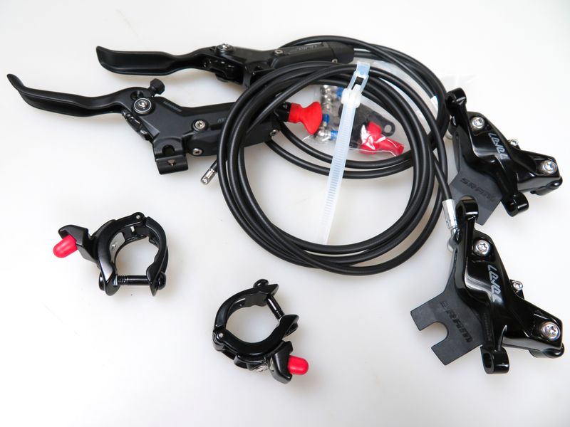 SRAM Level Silver Stealth Scheibenbremse 4-Kolben Set VR+HR