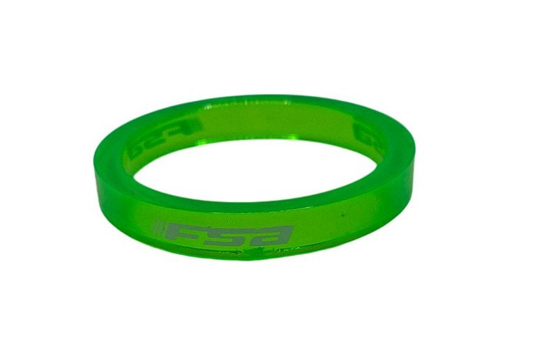 1 x  FSA Spacer 1 1/8" Polycarbonat 5mm Grün