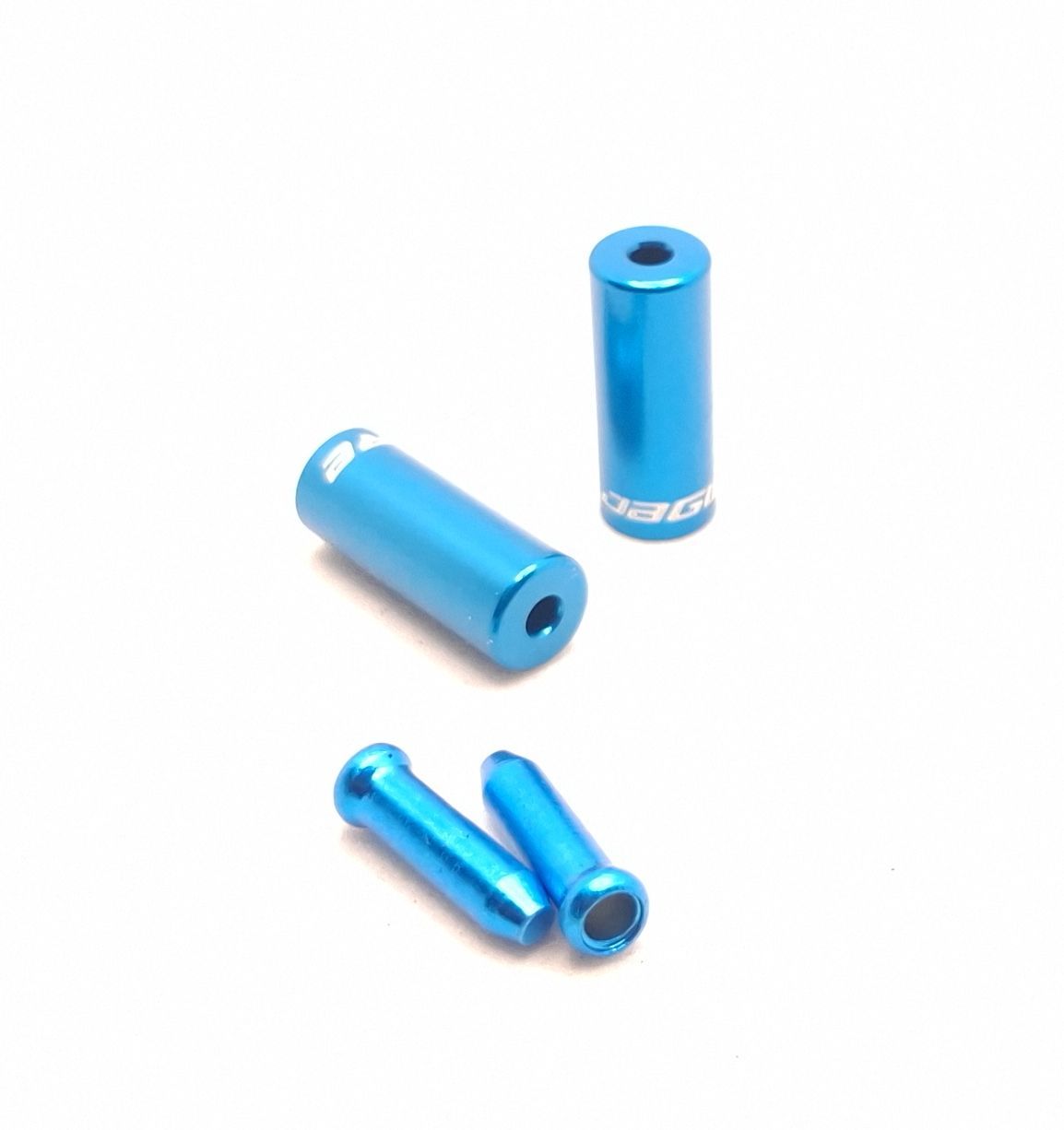 Jagwire Endkappen + Hülsen Schaltzug 4 mm Blau
