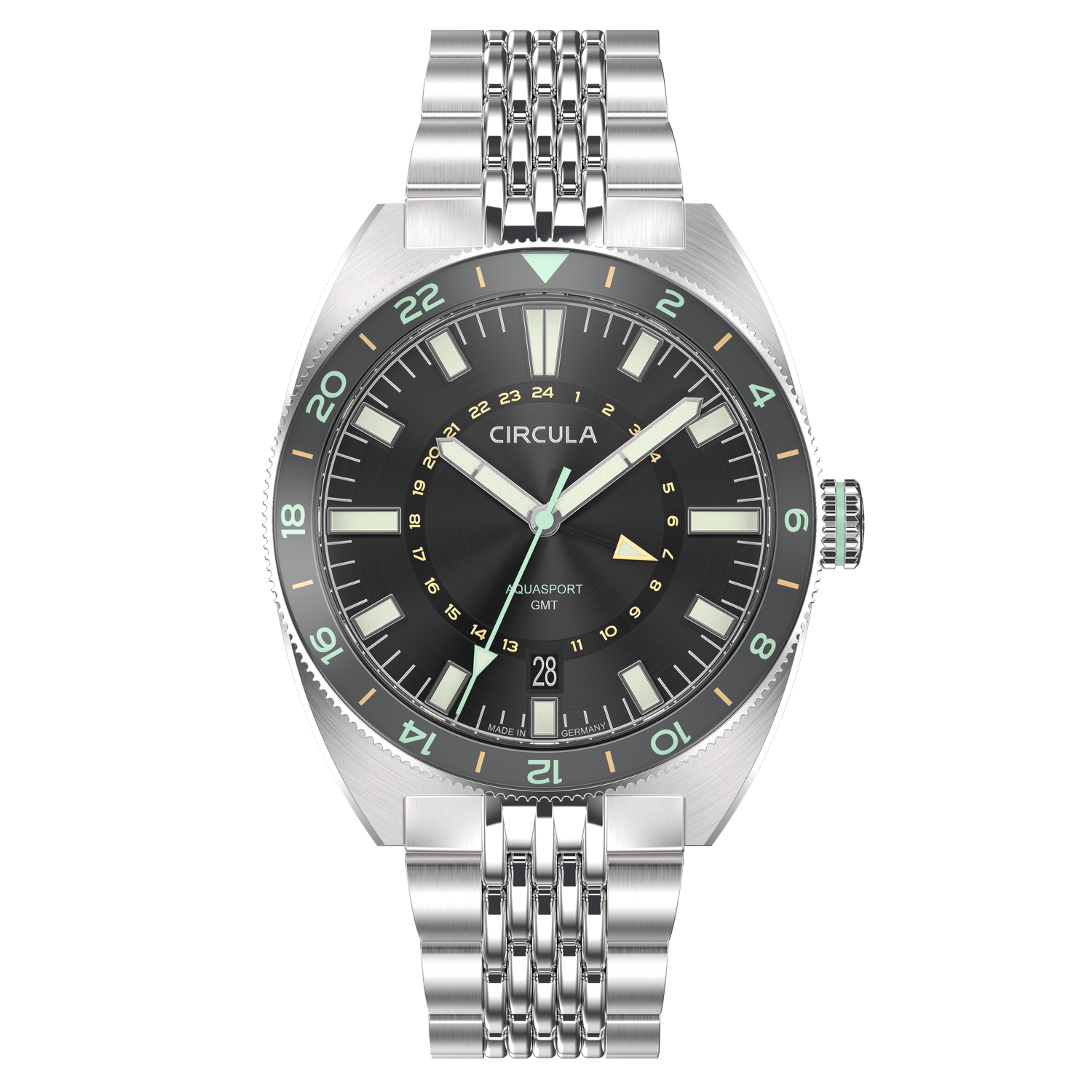 Circula AquaSport GMT Anthrazit AG-ST-GS+SB-A Circula AquaSport GMT Anthrazit AG-ST-GS+SB-A
