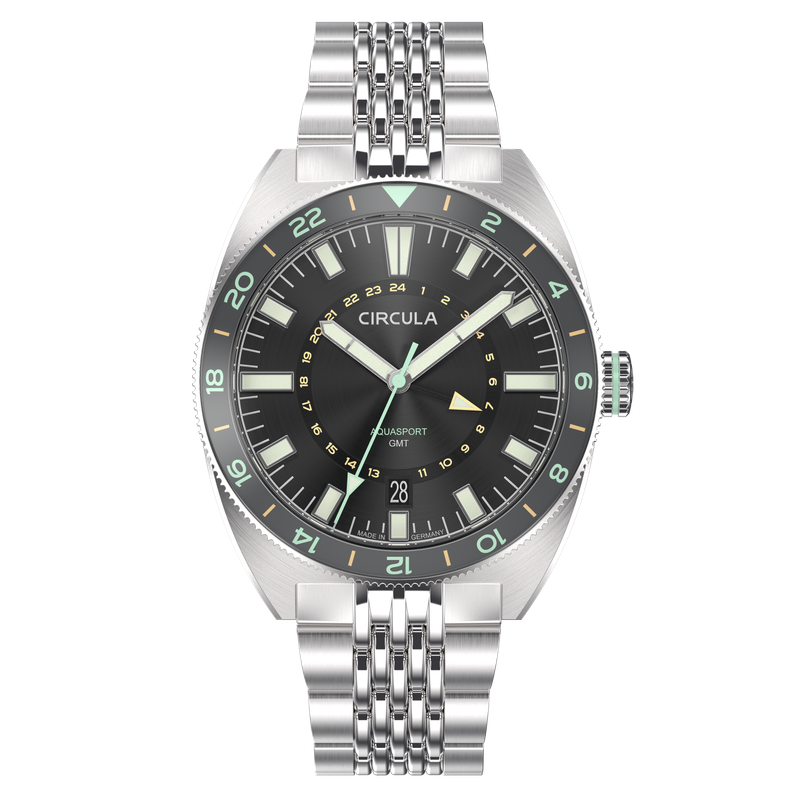 Circula AquaSport GMT Anthrazit AG-ST-GS+SB-A Circula AquaSport GMT Anthrazit AG-ST-GS+SB-A