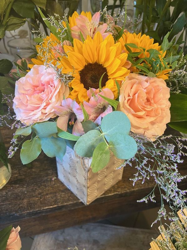 Bouquet avec bulle d'eau