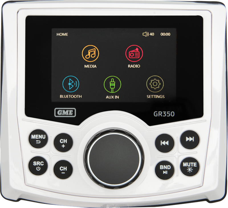GME Am fm Ip54 Marine Stereo White