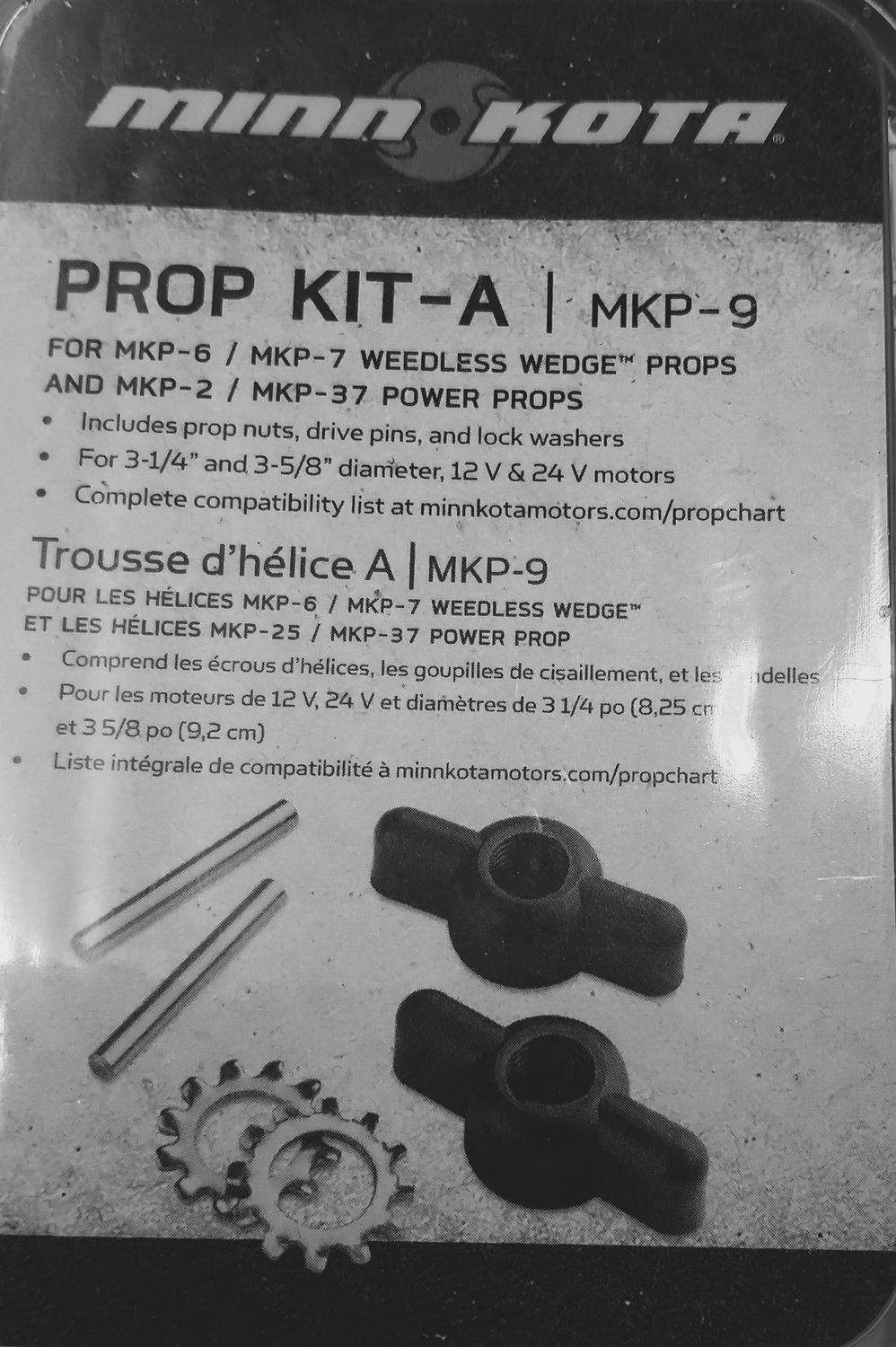 Propeller Nut Kit A 3/8&quot;