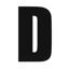 Black Rego Letter D