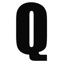 Black Rego Letter Q