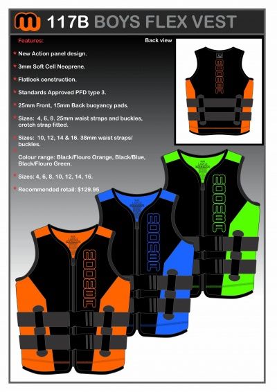 Moomba Kids Boys Neo Ski Vest