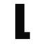 Black Rego Letter L