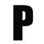 Black Rego Letter P