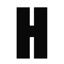 Black Rego Letter H