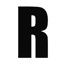 Black Rego Letter R