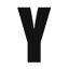 Black Rego Letter Y