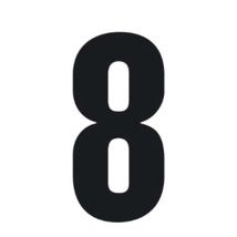 Black Rego Letter 8