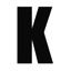 Black Rego Letter K