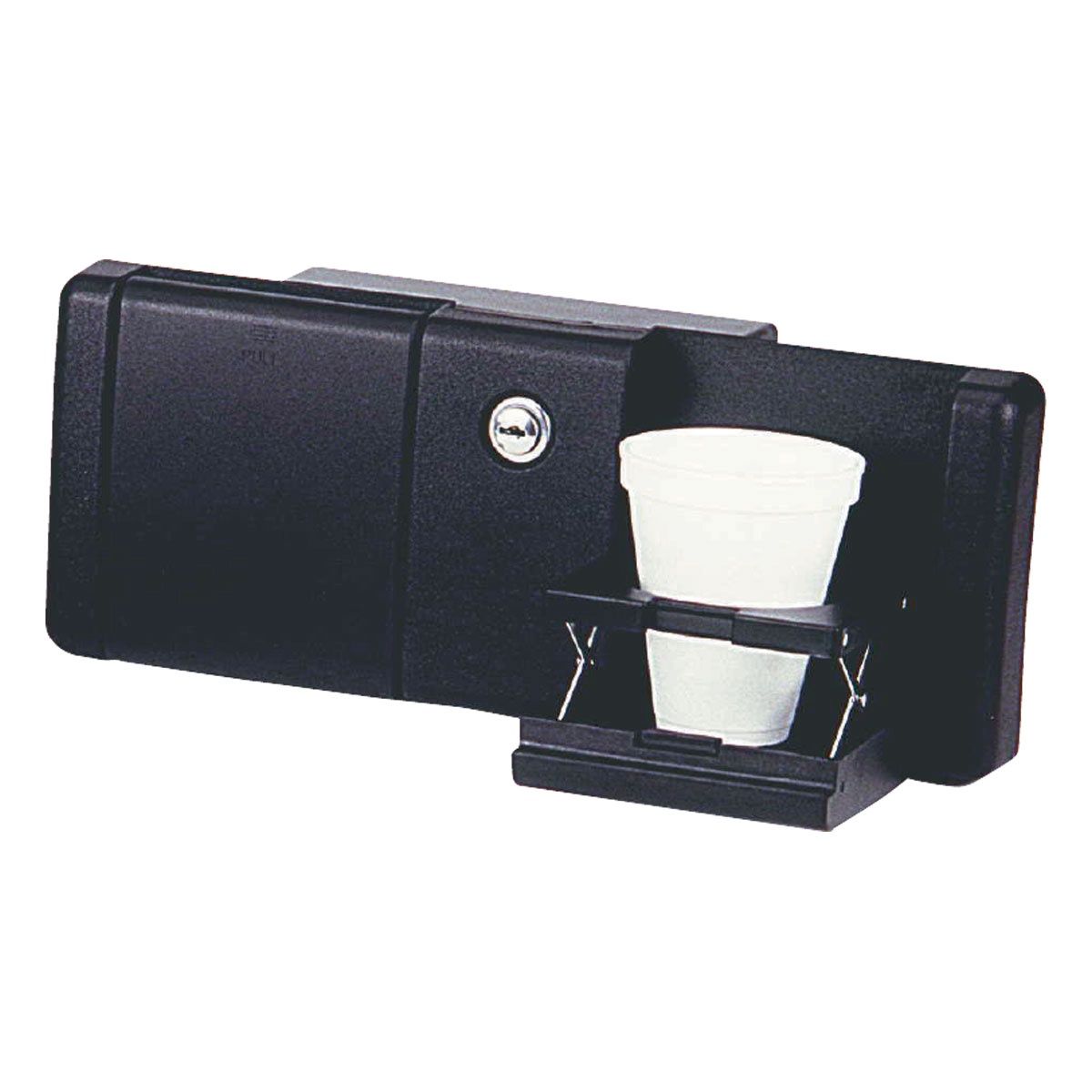 Glove Box With Drink Holders Black