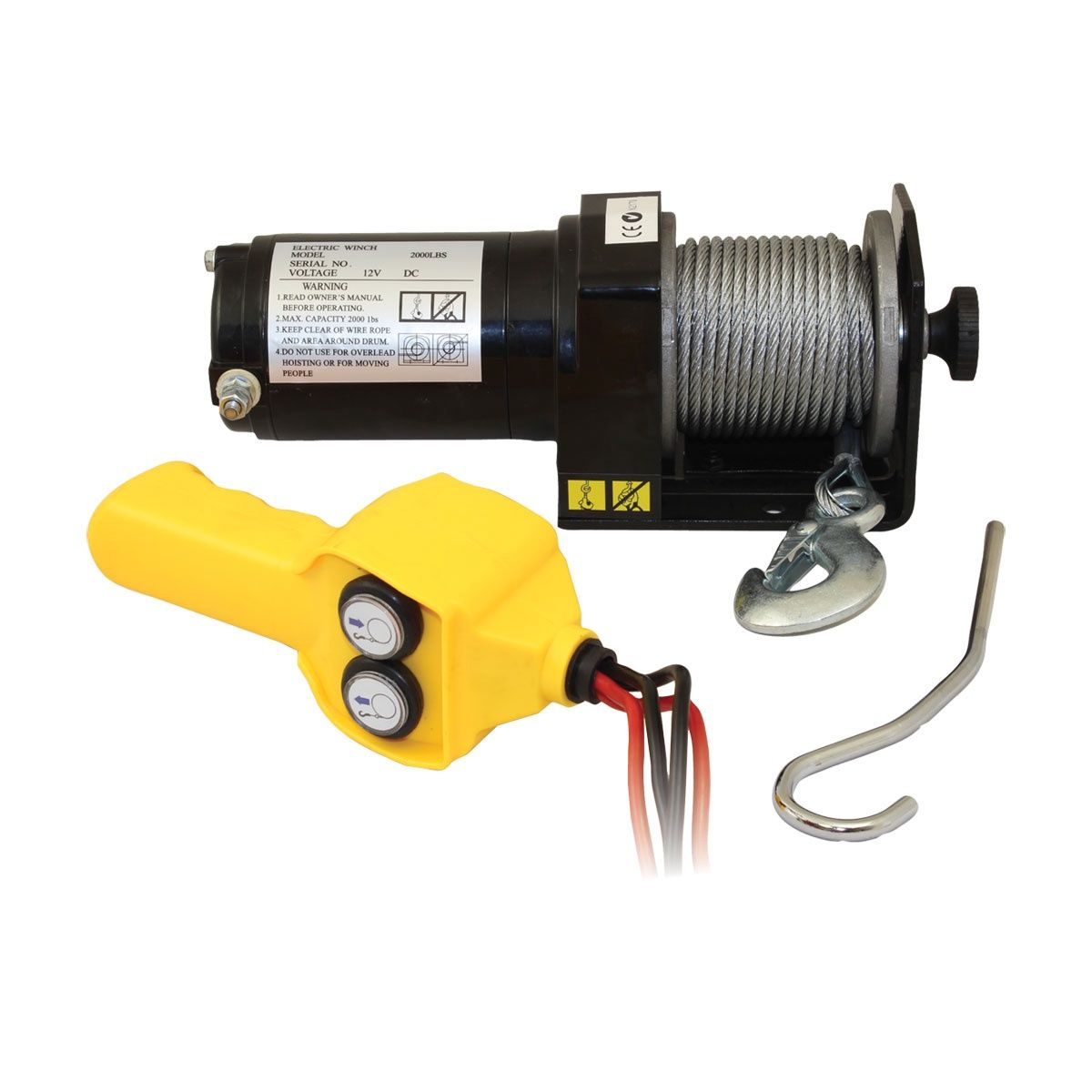 Winch Electric 2000lb In/out