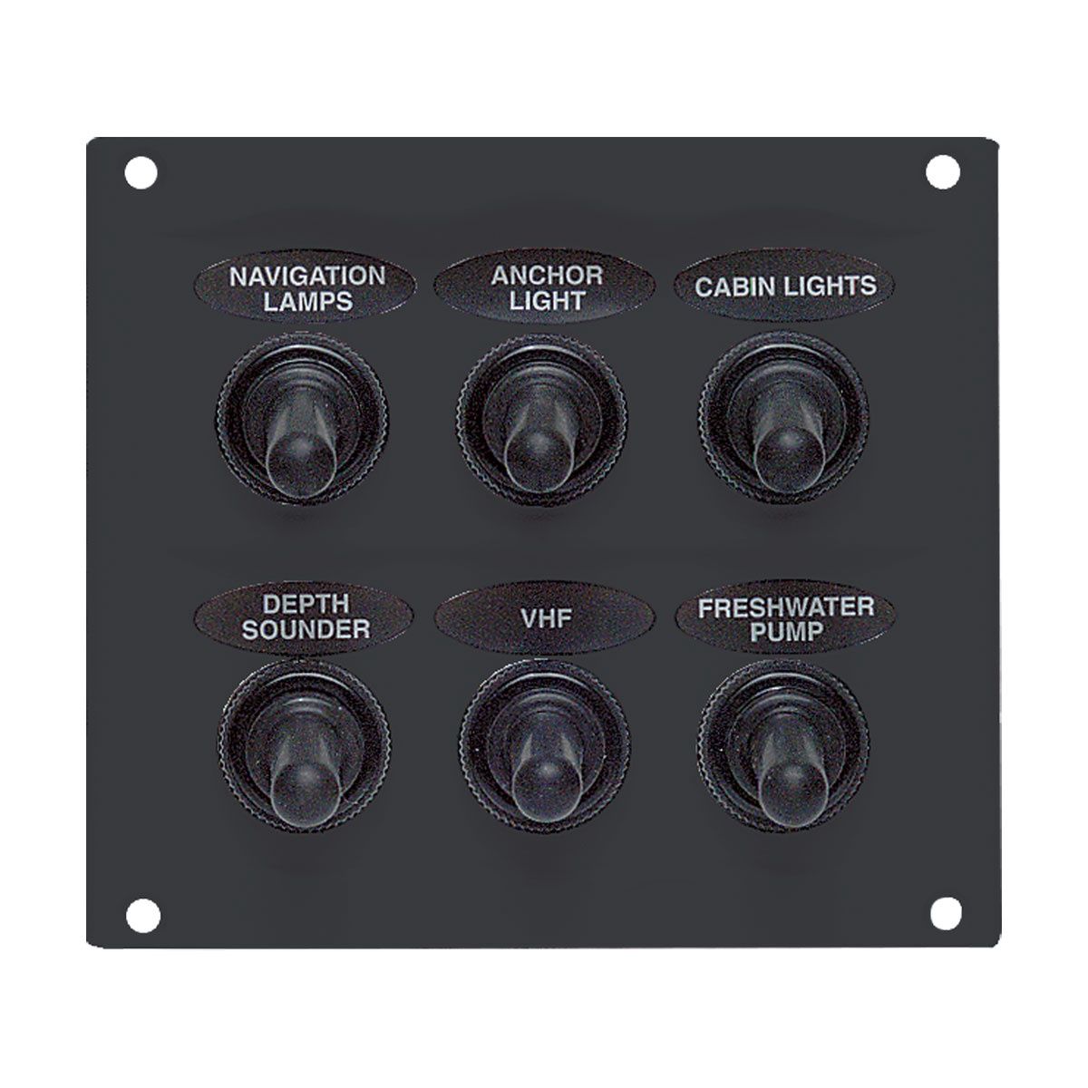 Switch Panel 6 Way Fused Grey