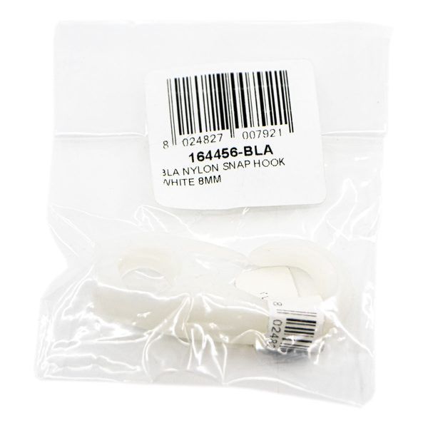 Snap Hook For Shock Cord 8mm White