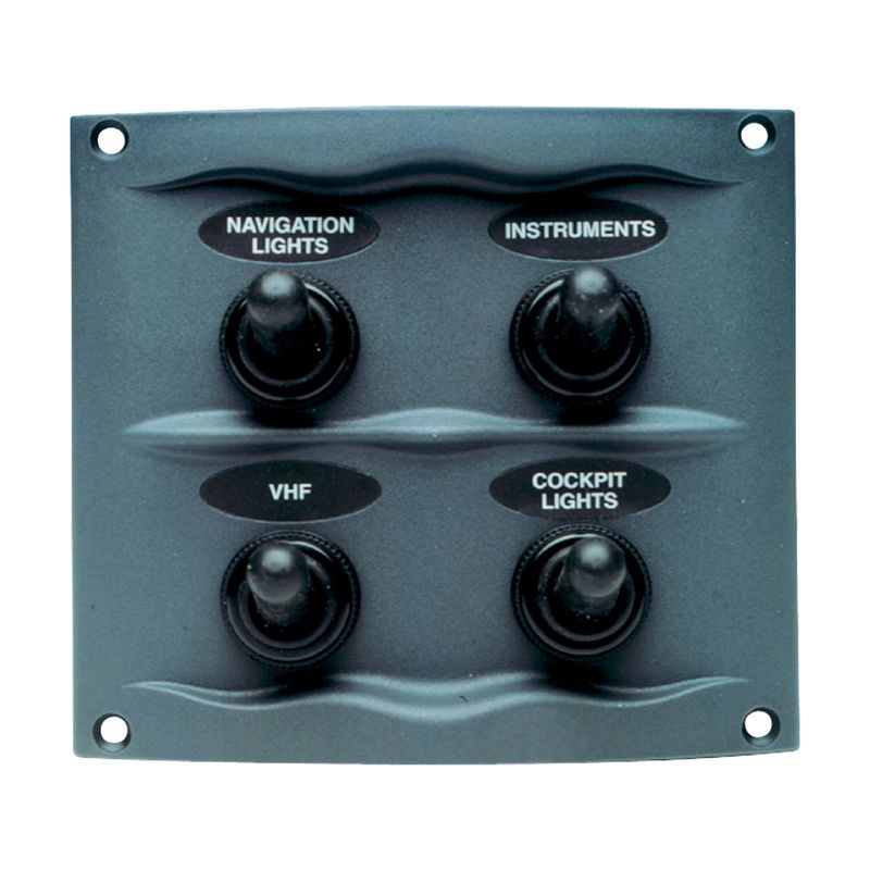 Switch Panel 4 Gang, Grey