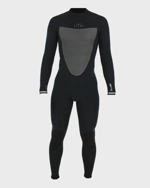 JETPILOT FLIGHT 3X2 BZ LS STEAMER FLAT BLACK 3XL