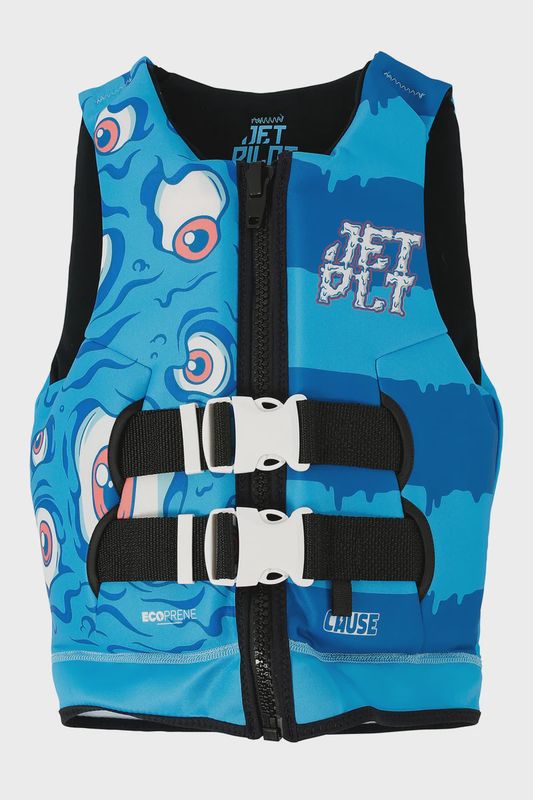 JETPILOT CAUSE BOYS F/E YOUTH ECO VEST SIZE 4-6  BLUE
