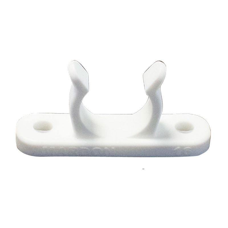 Tube Clip White Nylon 25mm