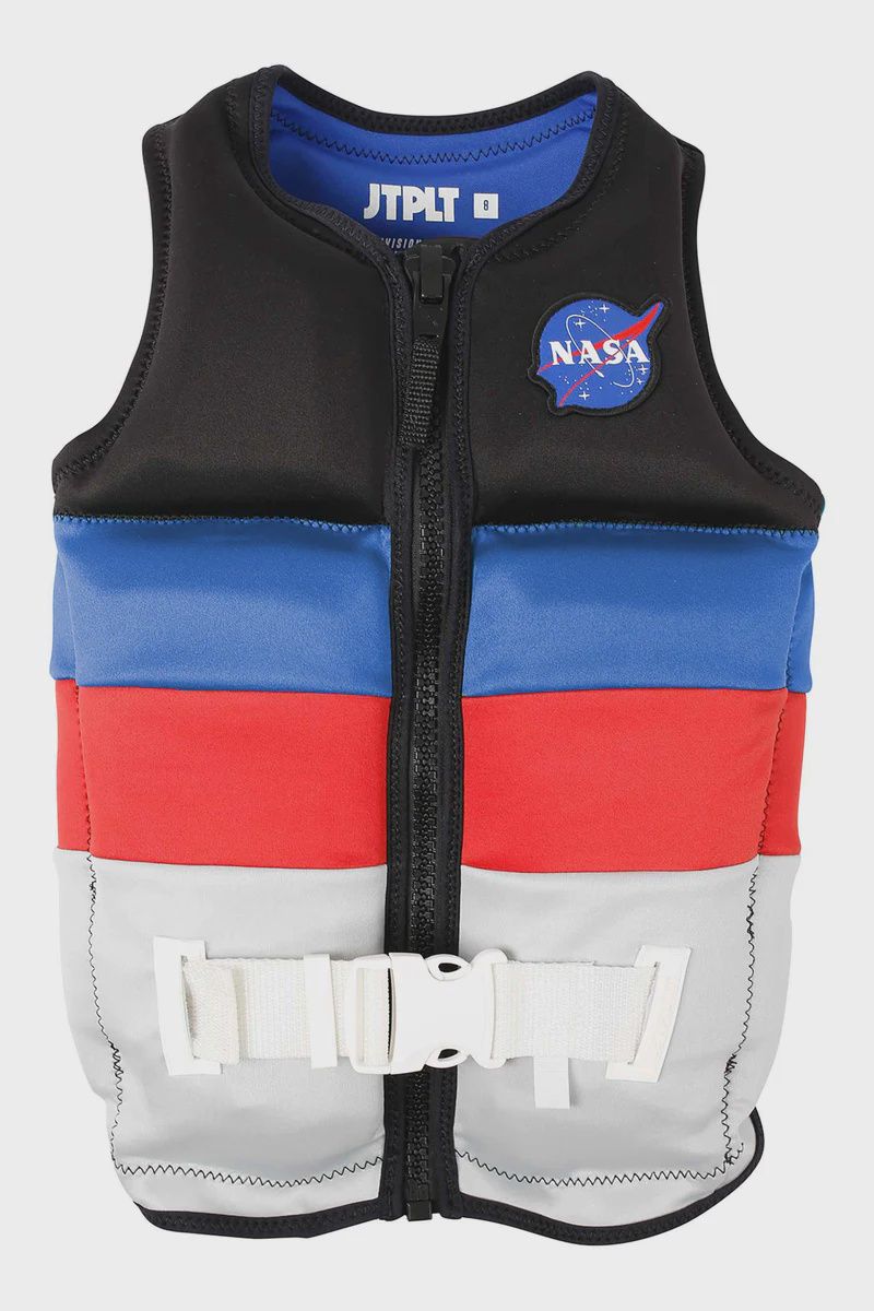 JETPILOT X1 BOYS YOUTH ECO VEST NASA BLACK BLUE SIZE 8