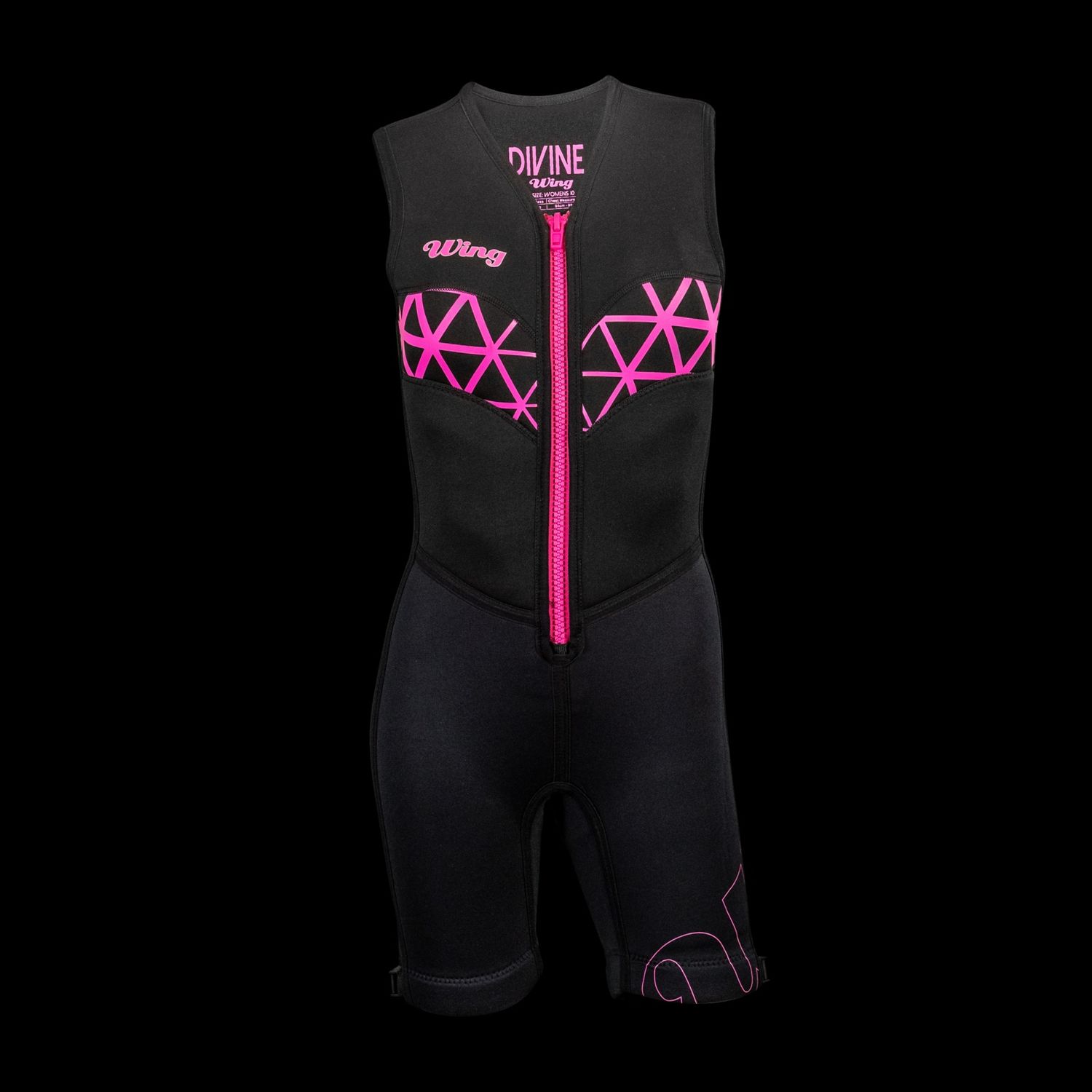 WING DIVINE S-LESS BOUCANCY SUIT LADIES SIZE 8 BLACK/PINK