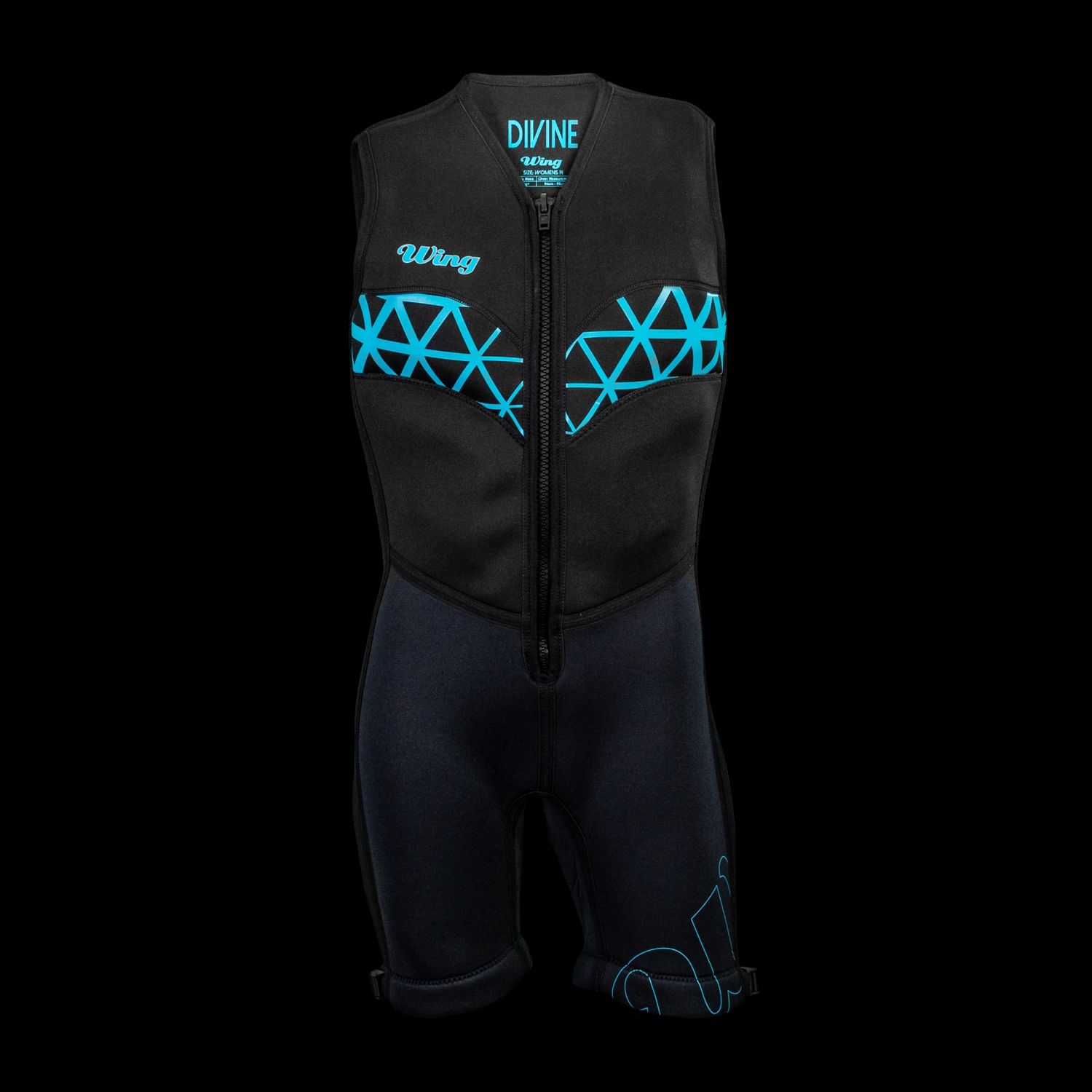 WING DIVINE S-LESS BOUCANCY SUIT LADIES 16 BLACK /BLUE