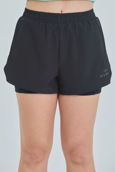 JETPILOT CORP ELASTIC WAIST RIDE SHORT BLACK 12
