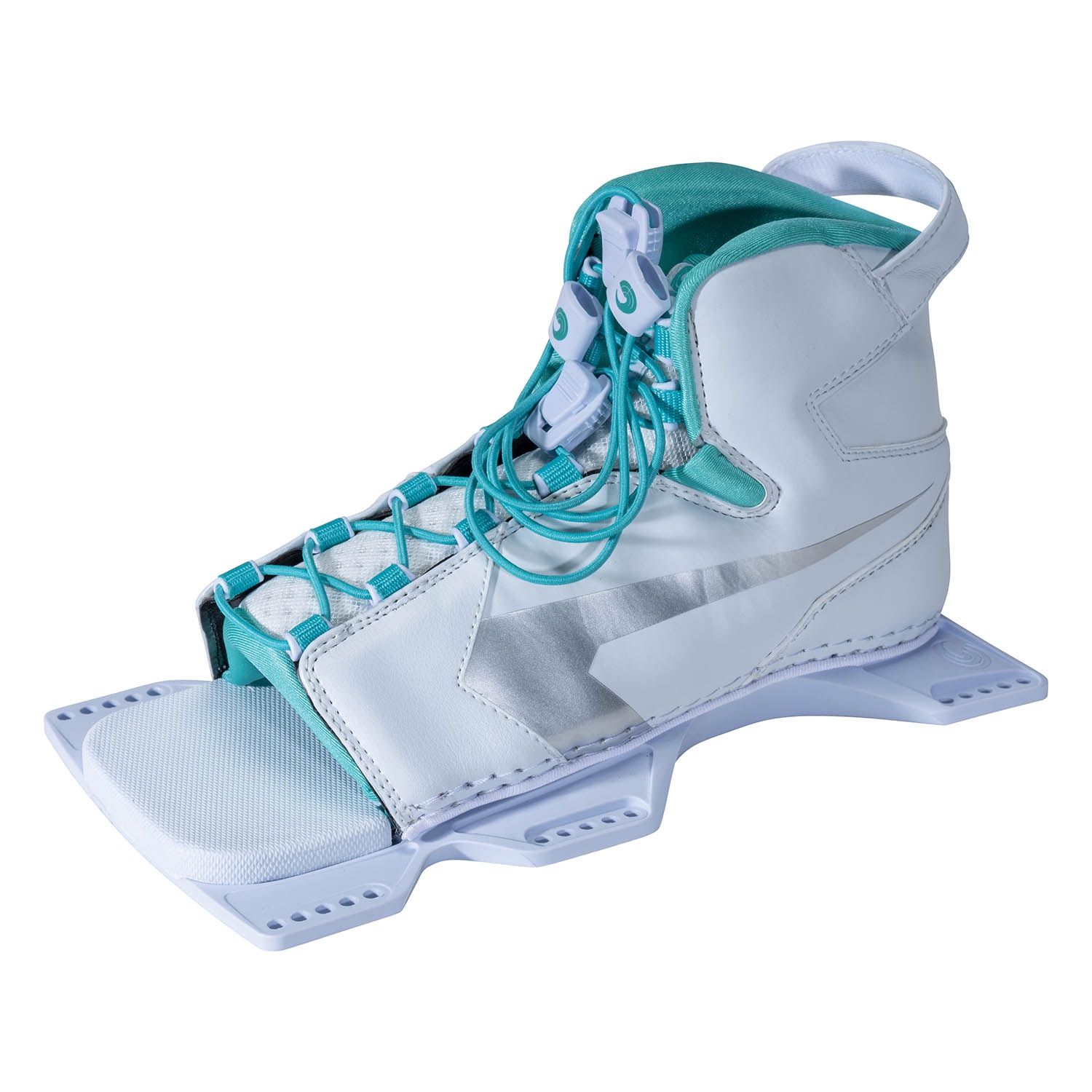 Connelly shadow front womens binding sml.med teal