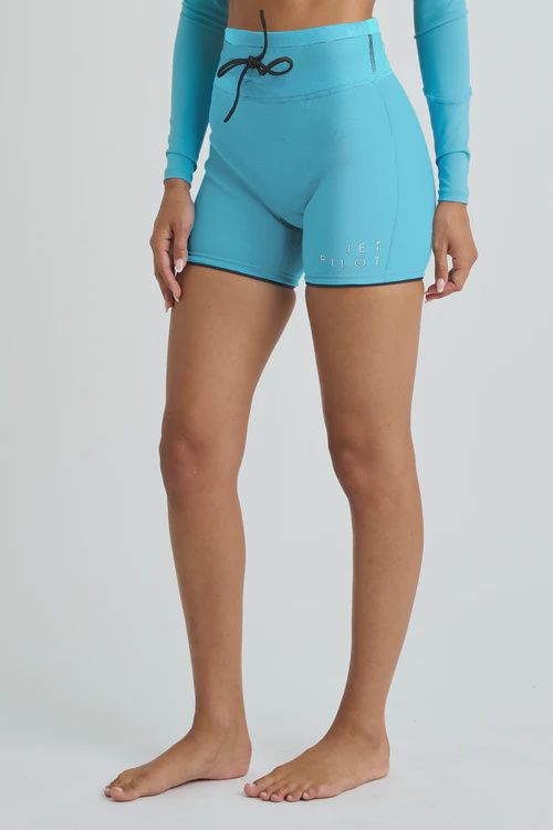 JETPILOT CORP HIGH WAISTED NEO SHORTS 5&quot; BLUE 16