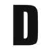 Black Rego Letter D
