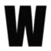 Black Rego Letter W