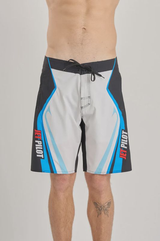 JETPILOT PULSE STREAMLINER BOARDSHORT BLACK/BLUE SIZE 38