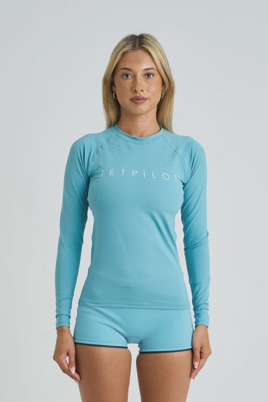 JETPILOT CORP LADIES L/SLEEVE RASHIE BLUE 10