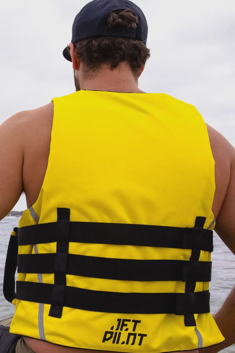 JETPILOT TITAN F/E NYLON VEST BLACK/YELLOW  S/M