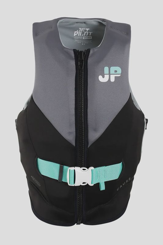 JETPILOT CAUSE F/E LADIES ECO VEST SIZE 10 CHARCOAL BLACK