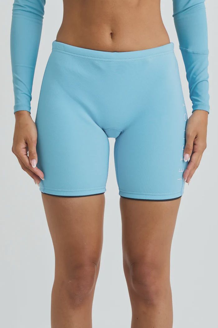 JETPILOT CORP HIGH WAISTED NEO SHORTS 7&quot; BLUE 10