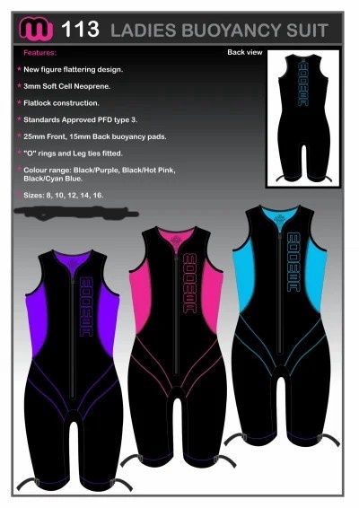 Moomba Ladies S/less Buoyancy Suit Purple
