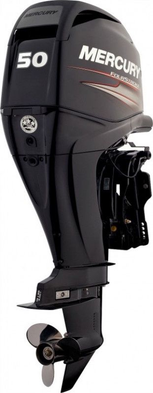 Mercury 50hp Four Stroke E F I with Controls and Vessel View