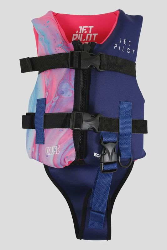 Jetpilot Cause F/E Infant Eco vest Size 1-2 Fairy Floss